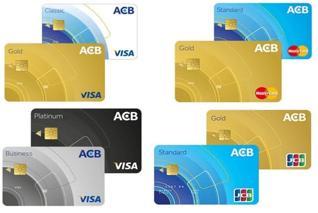 Các loại thẻ tín dụng acb