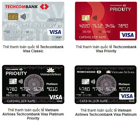 Thẻ thanh toán quốc tế Techcombank (thẻ Visa Debit)